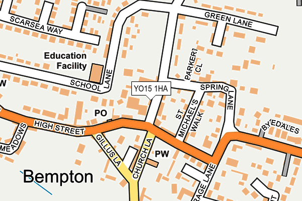 YO15 1HA map - OS OpenMap – Local (Ordnance Survey)