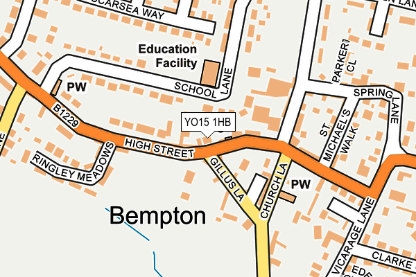 YO15 1HB map - OS OpenMap – Local (Ordnance Survey)