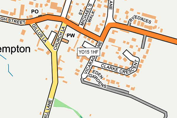 YO15 1HF map - OS OpenMap – Local (Ordnance Survey)
