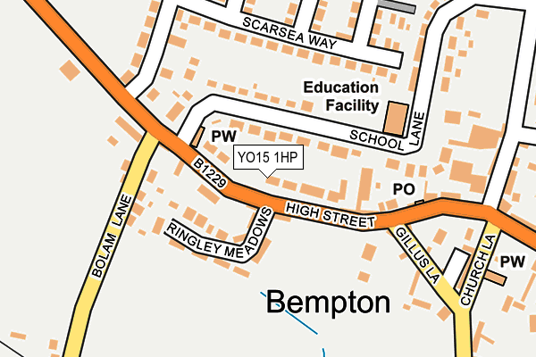 YO15 1HP map - OS OpenMap – Local (Ordnance Survey)