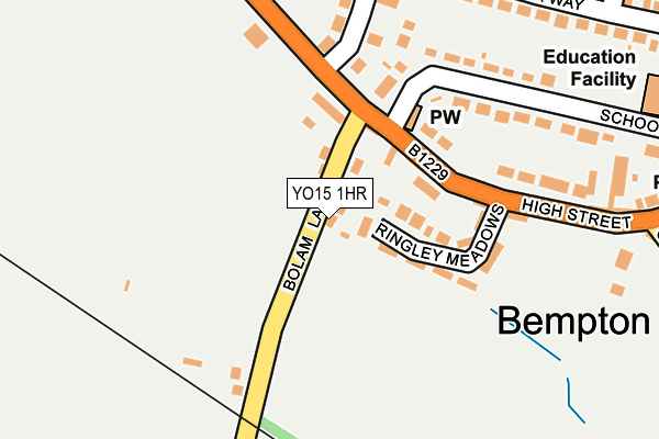 YO15 1HR map - OS OpenMap – Local (Ordnance Survey)