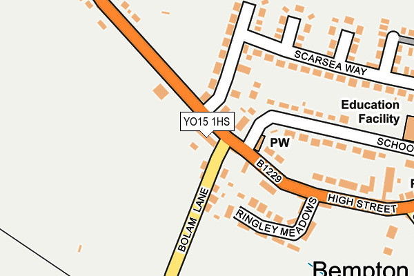 YO15 1HS map - OS OpenMap – Local (Ordnance Survey)