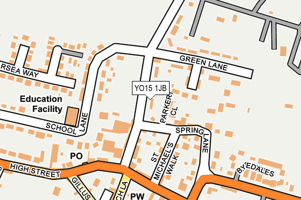 YO15 1JB map - OS OpenMap – Local (Ordnance Survey)