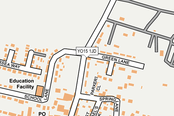 YO15 1JD map - OS OpenMap – Local (Ordnance Survey)