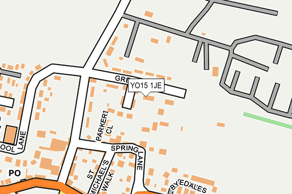 YO15 1JE map - OS OpenMap – Local (Ordnance Survey)