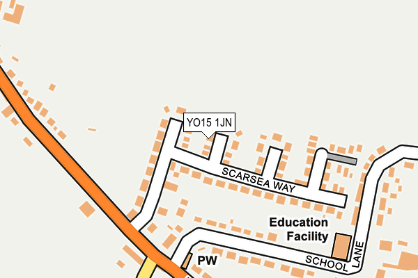 YO15 1JN map - OS OpenMap – Local (Ordnance Survey)