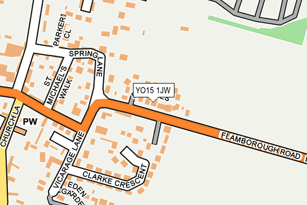 YO15 1JW map - OS OpenMap – Local (Ordnance Survey)