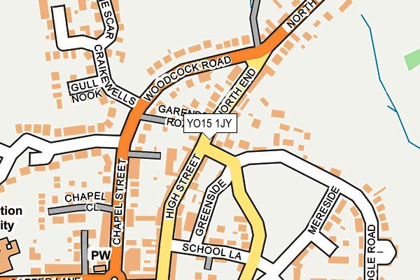 YO15 1JY map - OS OpenMap – Local (Ordnance Survey)