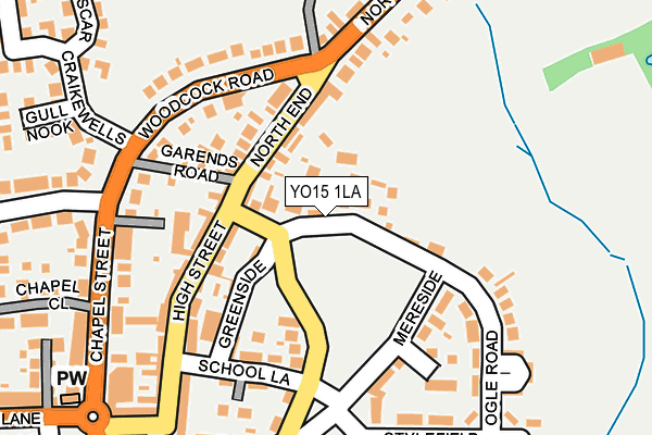 YO15 1LA map - OS OpenMap – Local (Ordnance Survey)