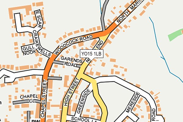 YO15 1LB map - OS OpenMap – Local (Ordnance Survey)