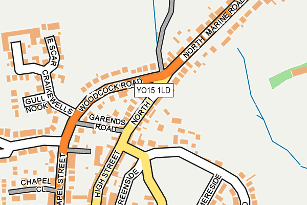 YO15 1LD map - OS OpenMap – Local (Ordnance Survey)
