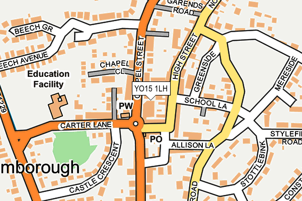 YO15 1LH map - OS OpenMap – Local (Ordnance Survey)