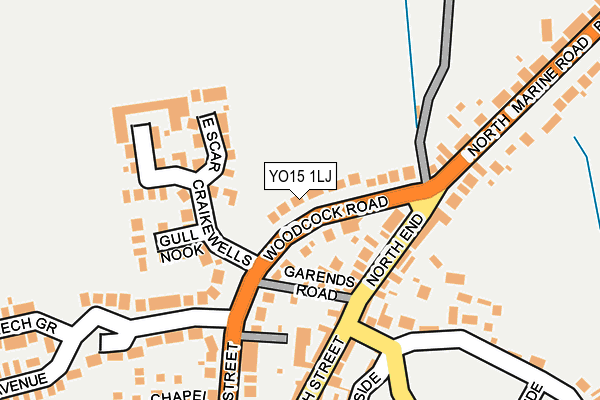 YO15 1LJ map - OS OpenMap – Local (Ordnance Survey)