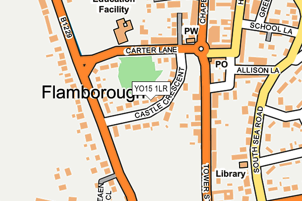 YO15 1LR map - OS OpenMap – Local (Ordnance Survey)