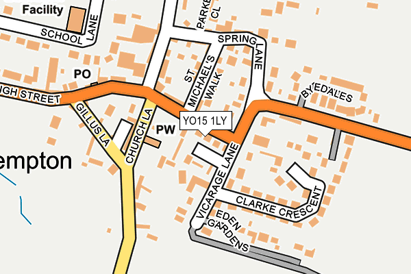 YO15 1LY map - OS OpenMap – Local (Ordnance Survey)