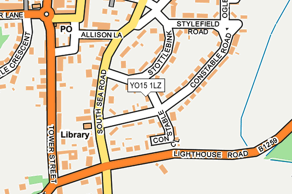 YO15 1LZ map - OS OpenMap – Local (Ordnance Survey)