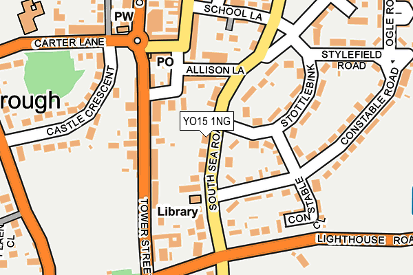 YO15 1NG map - OS OpenMap – Local (Ordnance Survey)