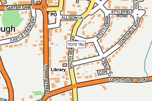 YO15 1NJ map - OS OpenMap – Local (Ordnance Survey)