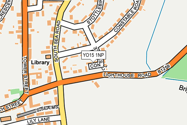 YO15 1NP map - OS OpenMap – Local (Ordnance Survey)