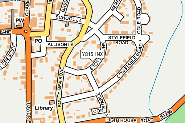 YO15 1NX map - OS OpenMap – Local (Ordnance Survey)