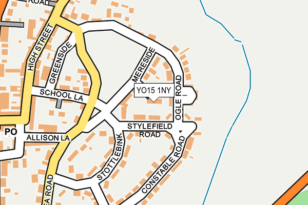 YO15 1NY map - OS OpenMap – Local (Ordnance Survey)