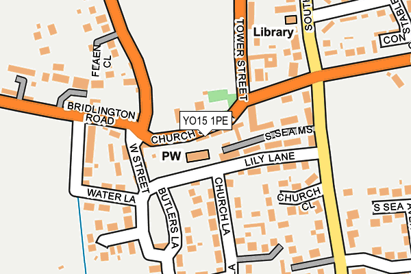 YO15 1PE map - OS OpenMap – Local (Ordnance Survey)