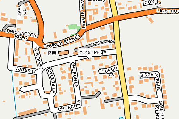 YO15 1PF map - OS OpenMap – Local (Ordnance Survey)