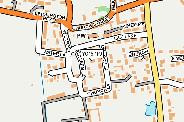 YO15 1PJ map - OS OpenMap – Local (Ordnance Survey)