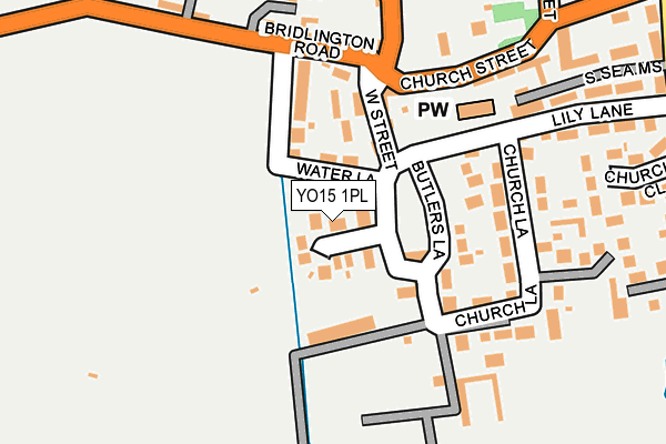 YO15 1PL map - OS OpenMap – Local (Ordnance Survey)