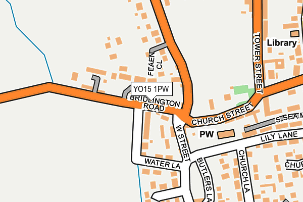 YO15 1PW map - OS OpenMap – Local (Ordnance Survey)