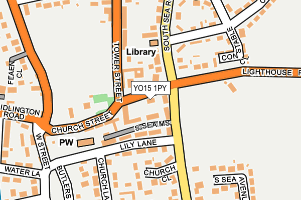 YO15 1PY map - OS OpenMap – Local (Ordnance Survey)