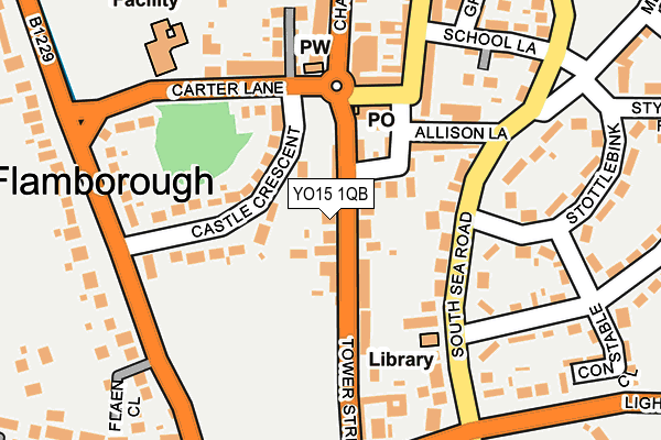 YO15 1QB map - OS OpenMap – Local (Ordnance Survey)
