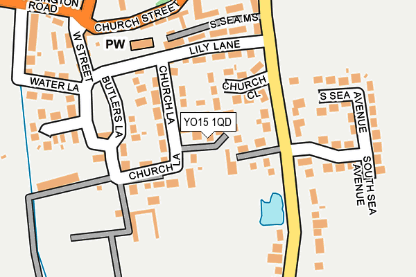 YO15 1QD map - OS OpenMap – Local (Ordnance Survey)