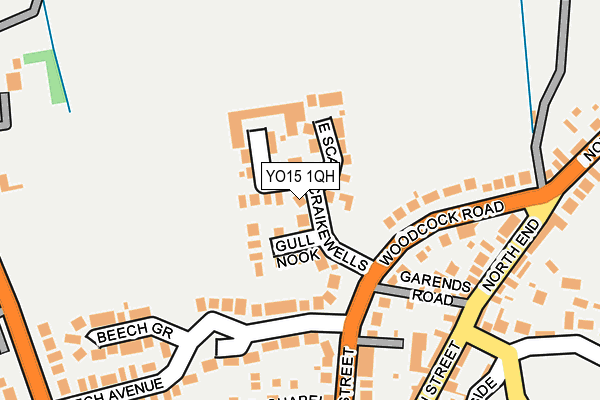 YO15 1QH map - OS OpenMap – Local (Ordnance Survey)