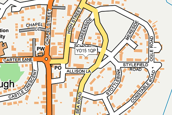 YO15 1QP map - OS OpenMap – Local (Ordnance Survey)