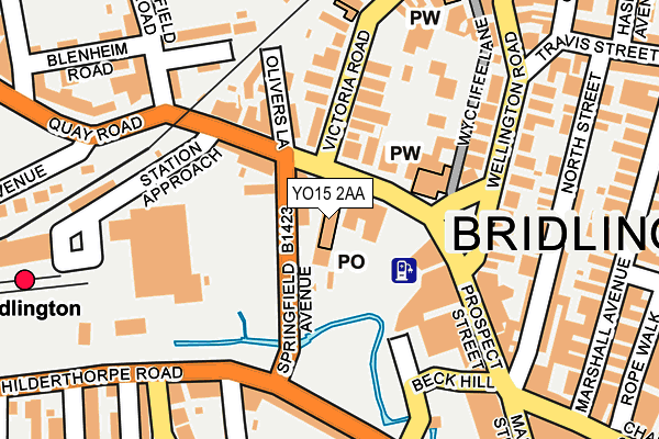 YO15 2AA map - OS OpenMap – Local (Ordnance Survey)