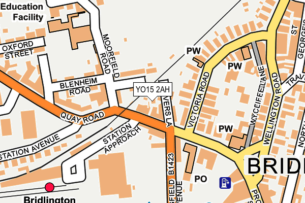 YO15 2AH map - OS OpenMap – Local (Ordnance Survey)
