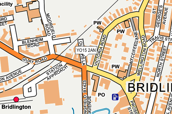 YO15 2AN map - OS OpenMap – Local (Ordnance Survey)
