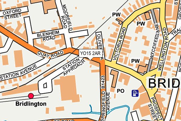 YO15 2AR map - OS OpenMap – Local (Ordnance Survey)