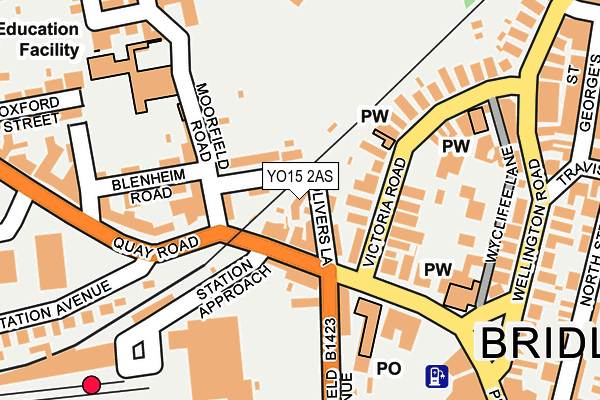 YO15 2AS map - OS OpenMap – Local (Ordnance Survey)