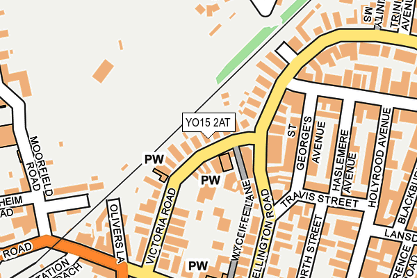 YO15 2AT map - OS OpenMap – Local (Ordnance Survey)