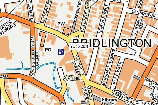 YO15 2BN map - OS OpenMap – Local (Ordnance Survey)