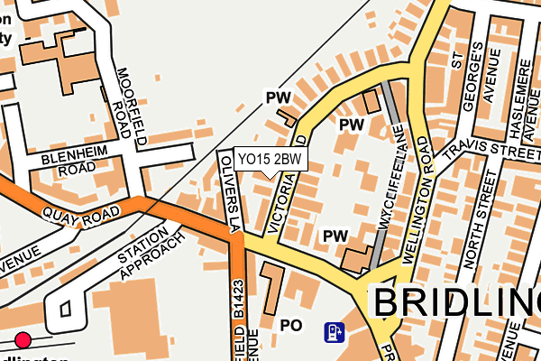 YO15 2BW map - OS OpenMap – Local (Ordnance Survey)