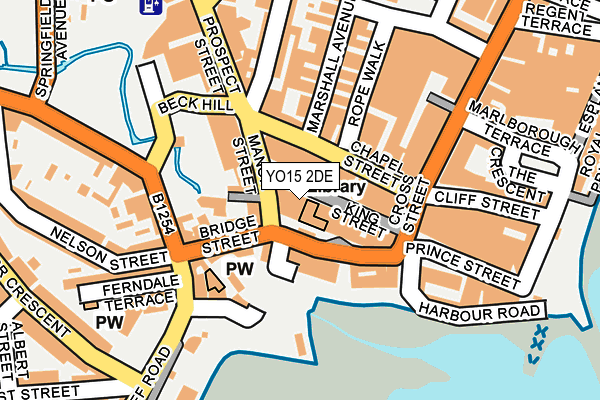 YO15 2DE map - OS OpenMap – Local (Ordnance Survey)