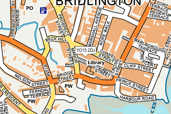 YO15 2DJ map - OS OpenMap – Local (Ordnance Survey)