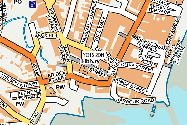 YO15 2DN map - OS OpenMap – Local (Ordnance Survey)
