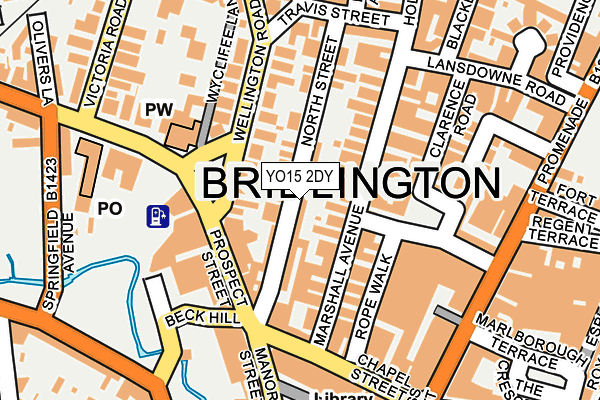 YO15 2DY map - OS OpenMap – Local (Ordnance Survey)