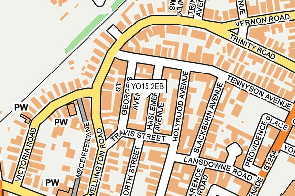 YO15 2EB map - OS OpenMap – Local (Ordnance Survey)