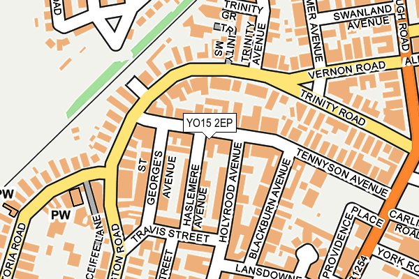 YO15 2EP map - OS OpenMap – Local (Ordnance Survey)