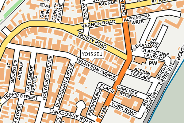 YO15 2EU map - OS OpenMap – Local (Ordnance Survey)